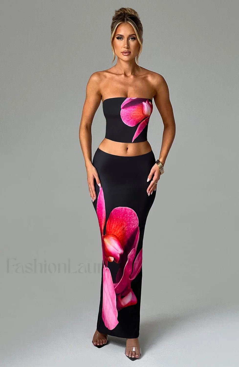 Allegra Top - Trendy Black Floral Print - Image 16