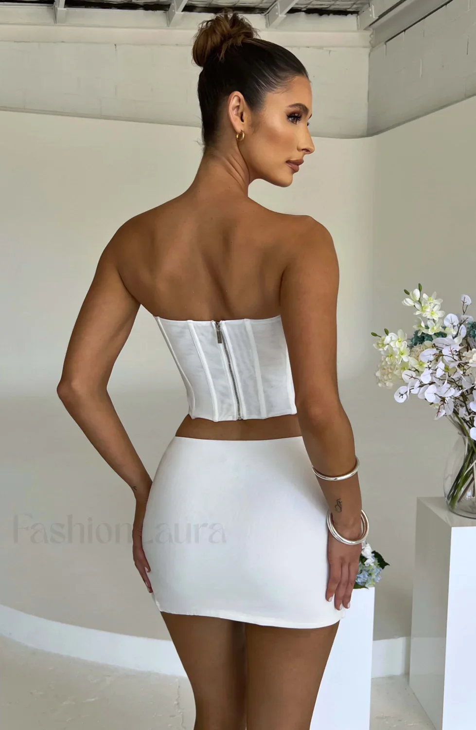 Alina Mini Graceful Skirt - White - Image 18