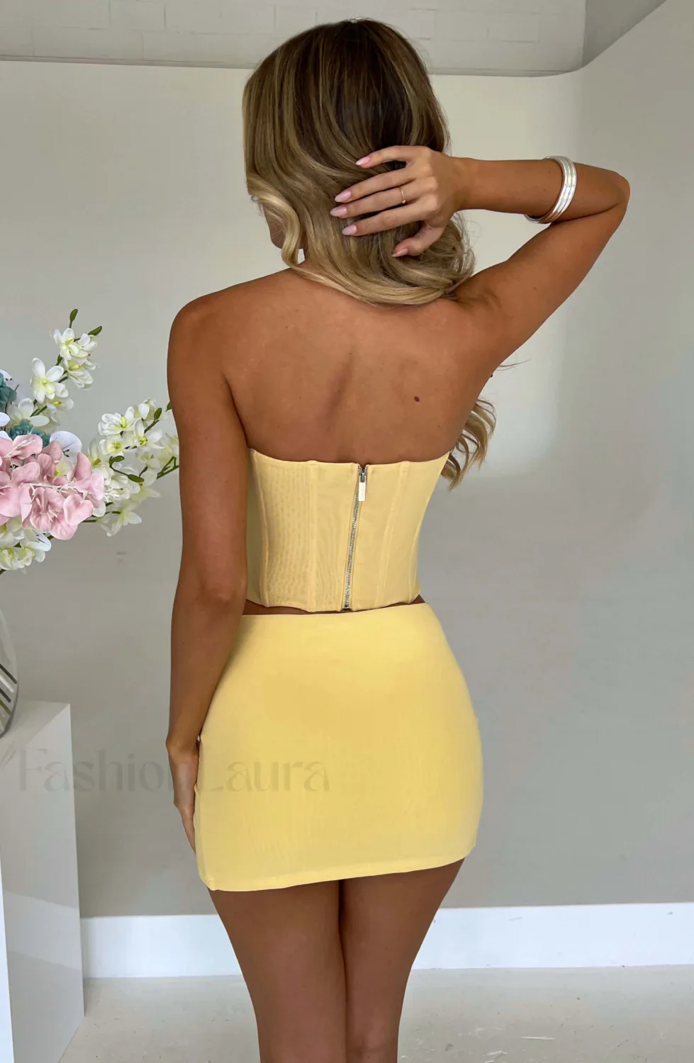 Alina Mini Graceful Skirt - Lemon - Image 11