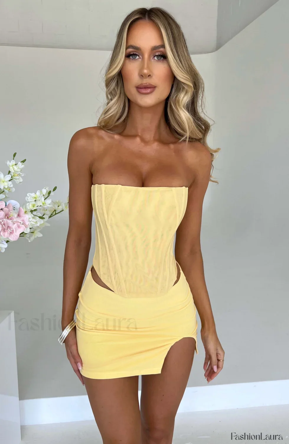 Alina Mini Graceful Skirt - Lemon - Image 36