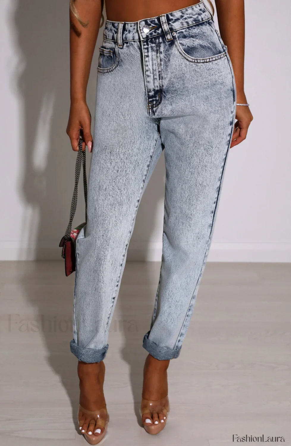 Ali Boyfriend Jeans Trendy - Acid Blue - Image 20