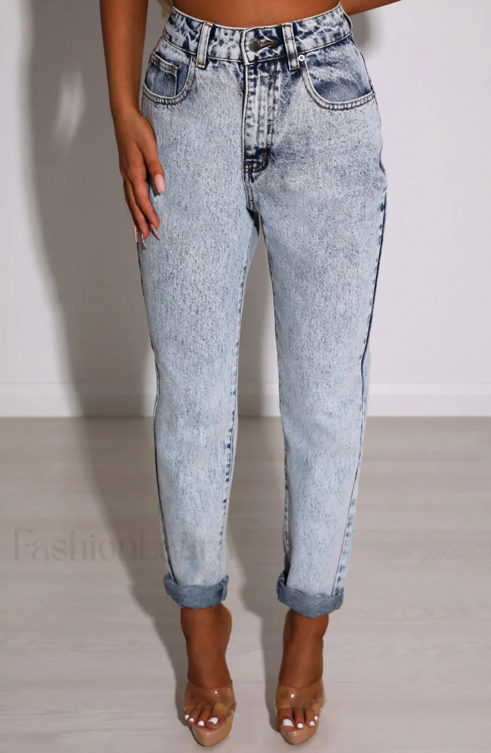 Ali Boyfriend Jeans Trendy - Acid Blue - Image 5