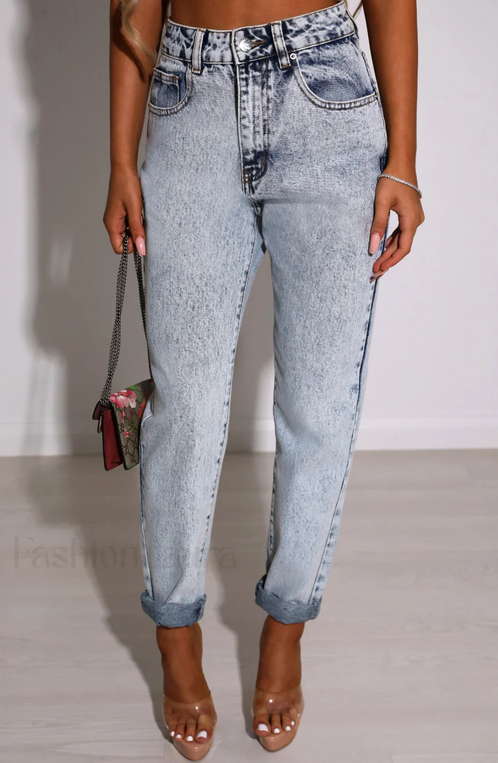 Ali Boyfriend Jeans Trendy - Acid Blue - Image 9