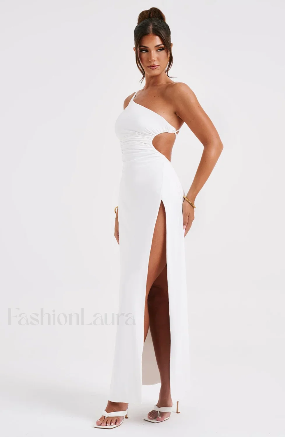 Alecia Maxi Graceful Dress - White - Image 7