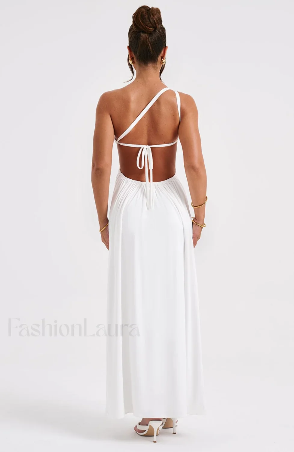 Alecia Maxi Graceful Dress - White - Image 9