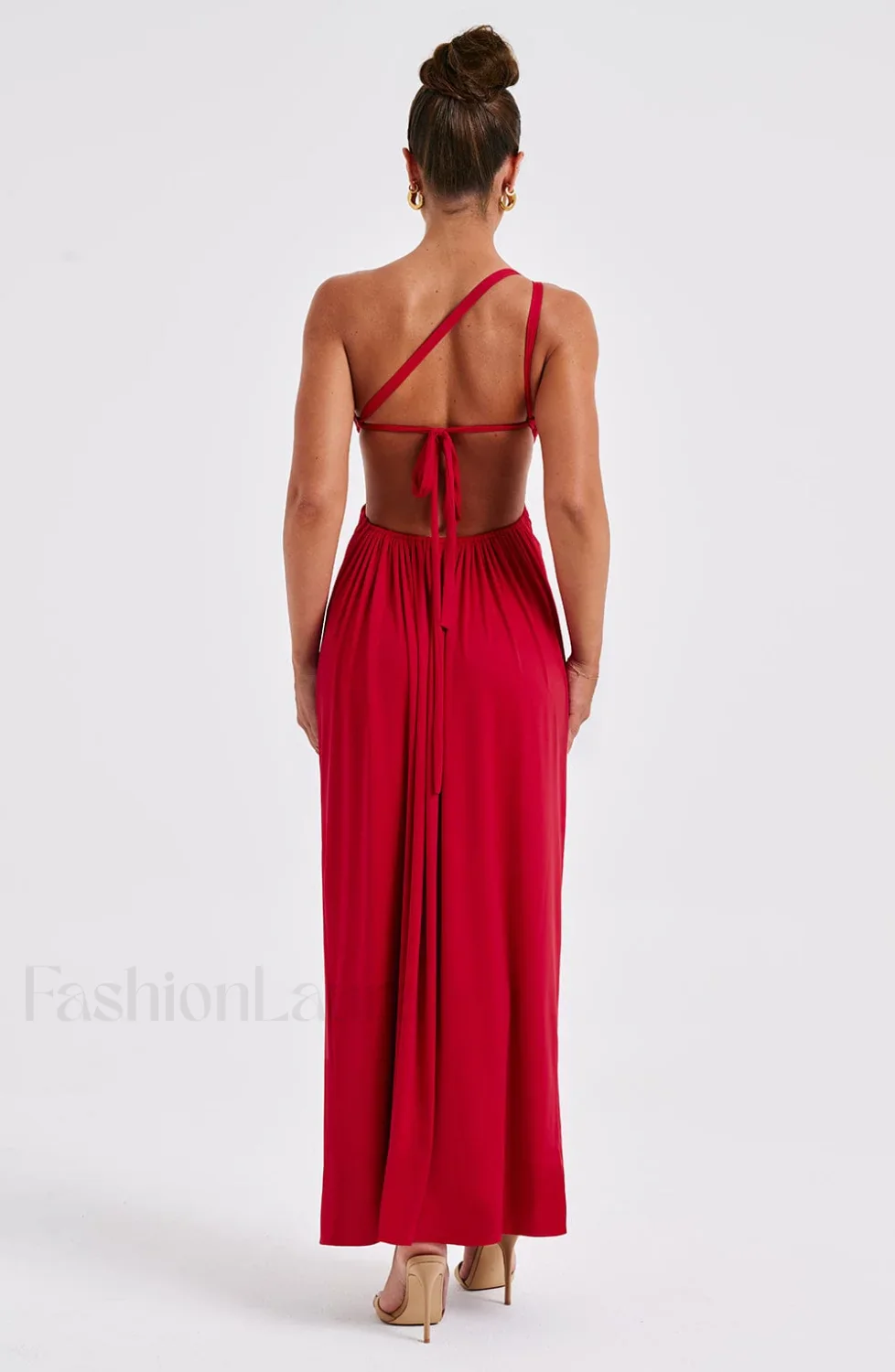 Alecia Maxi Graceful Dress - Red - Image 11