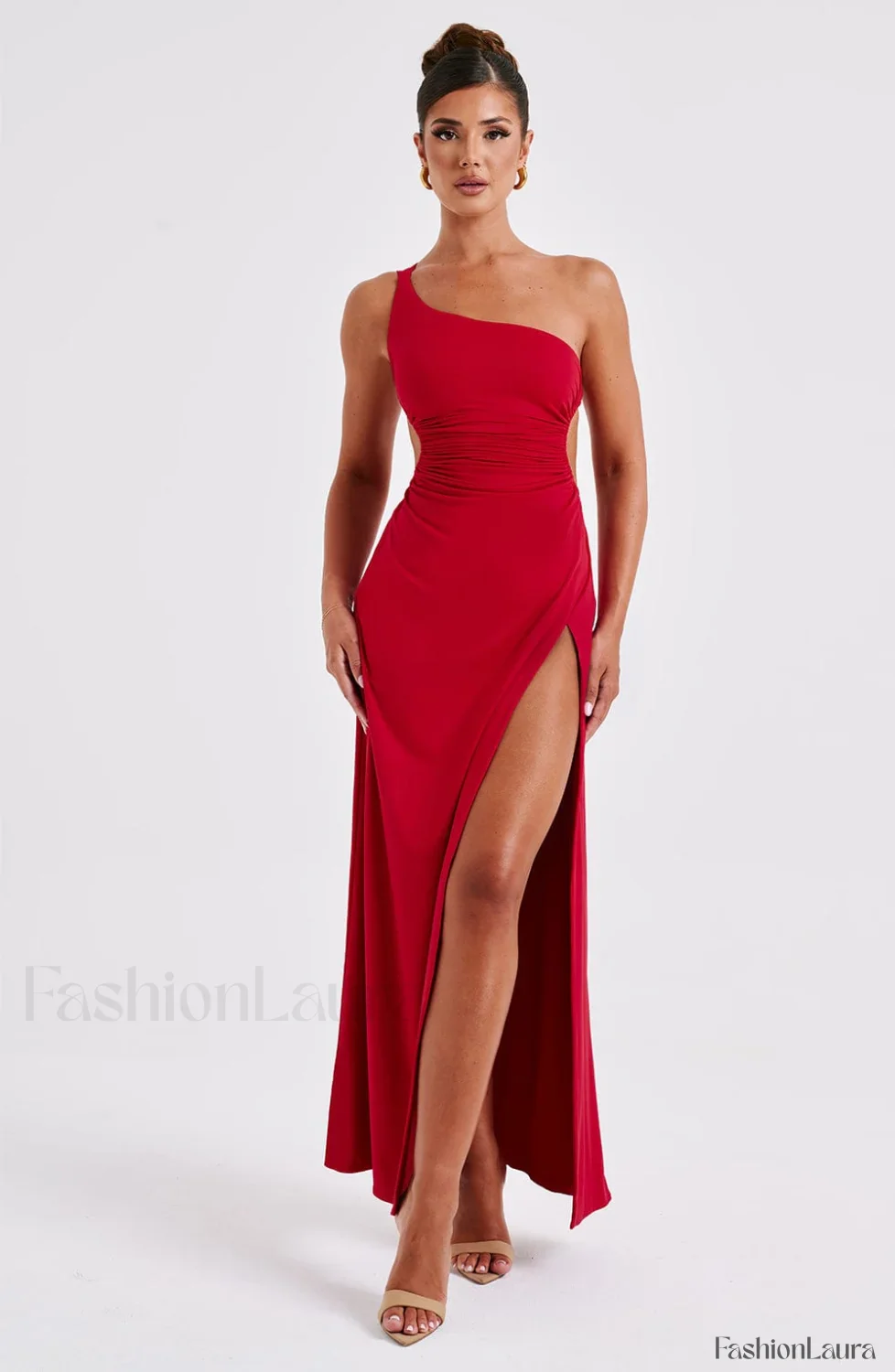 Alecia Maxi Graceful Dress - Red - Image 26