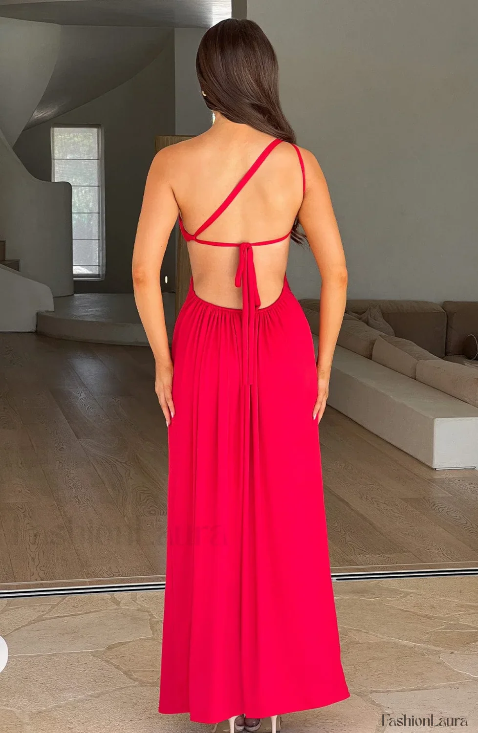 Alecia Maxi Graceful Dress - Red - Image 29