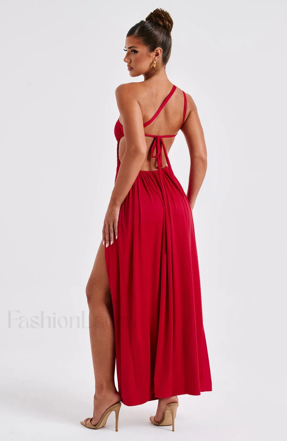 Alecia Maxi Graceful Dress - Red - Image 6
