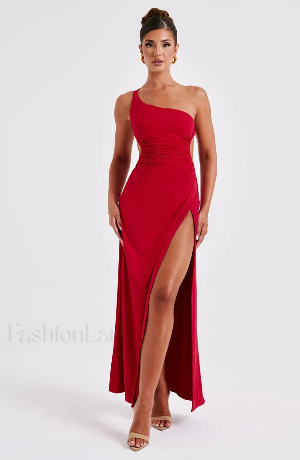 Alecia Maxi Graceful Dress - Red - Image 7