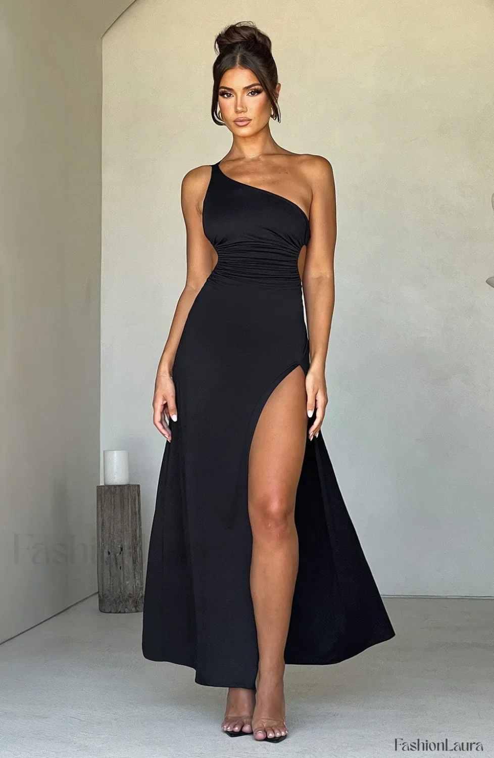Alecia Maxi Graceful Dress - Black - Image 28