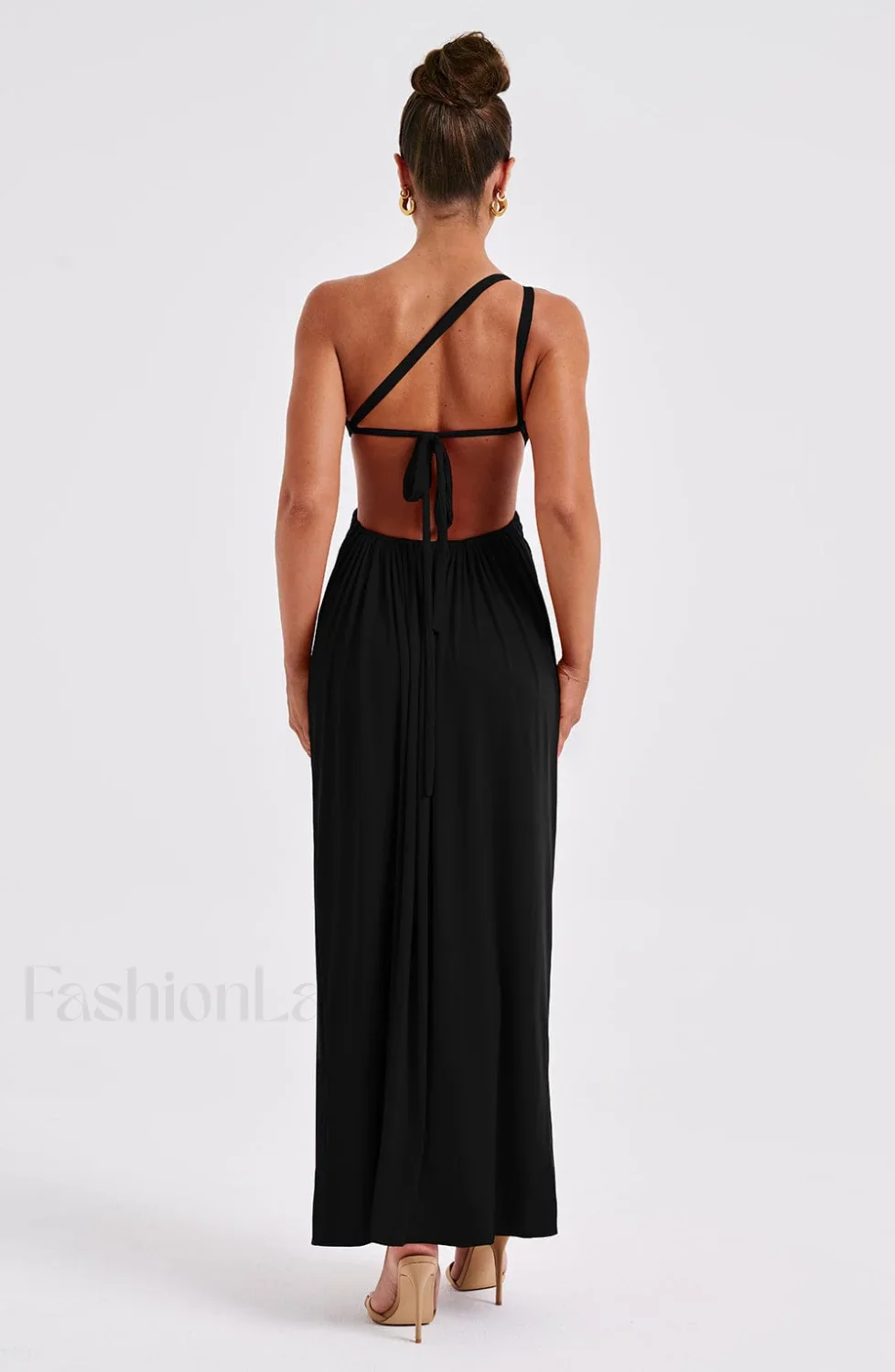 Alecia Maxi Graceful Dress - Black - Image 9