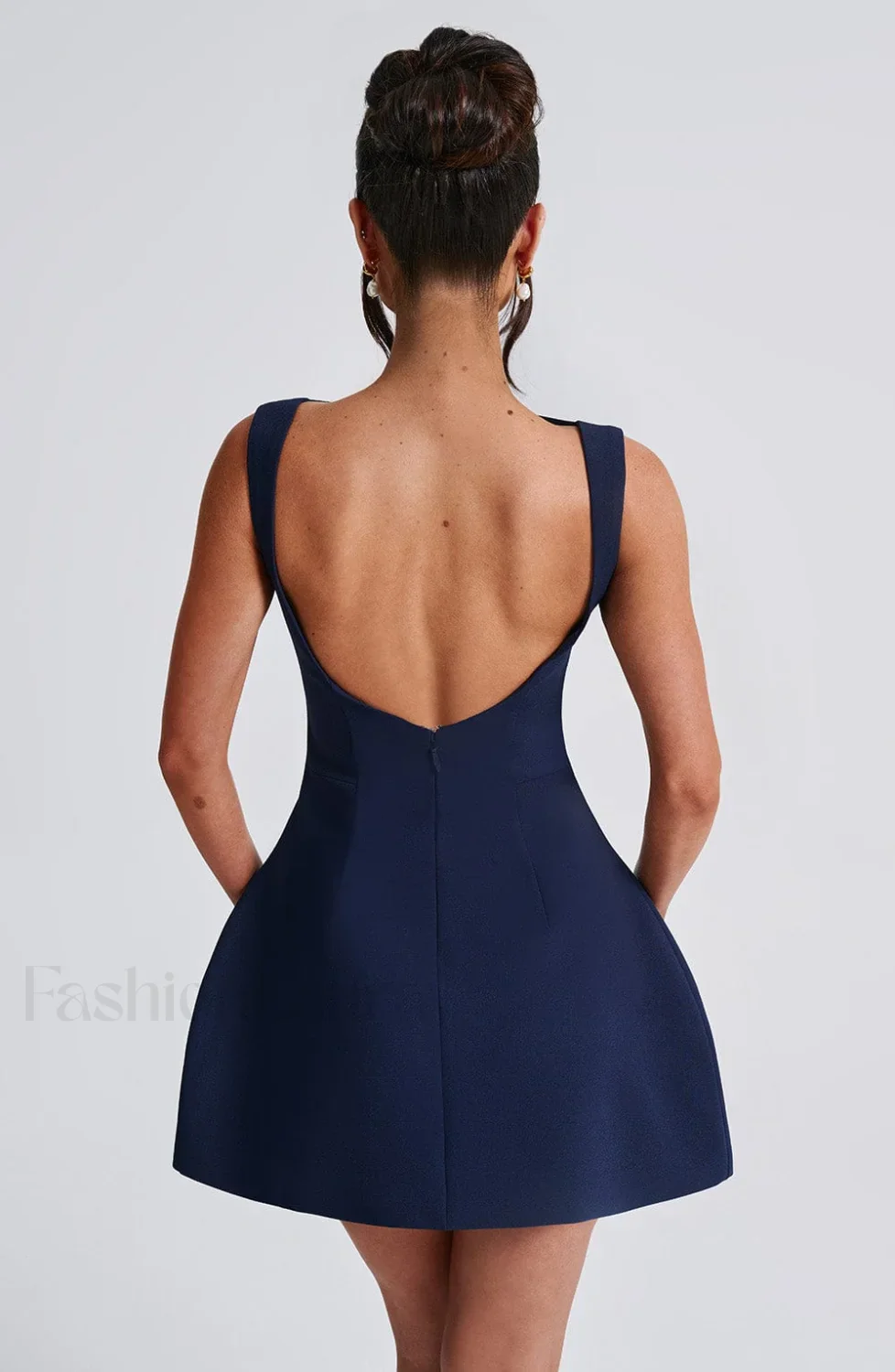 Alana Mini Graceful Dress - Navy - Image 2