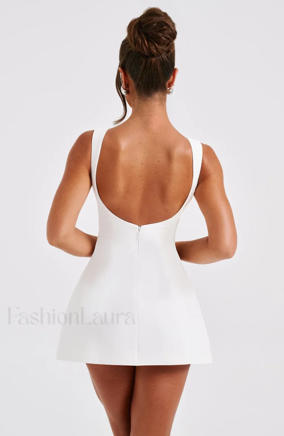 Alana Mini Graceful Dress - Ivory - Image 2