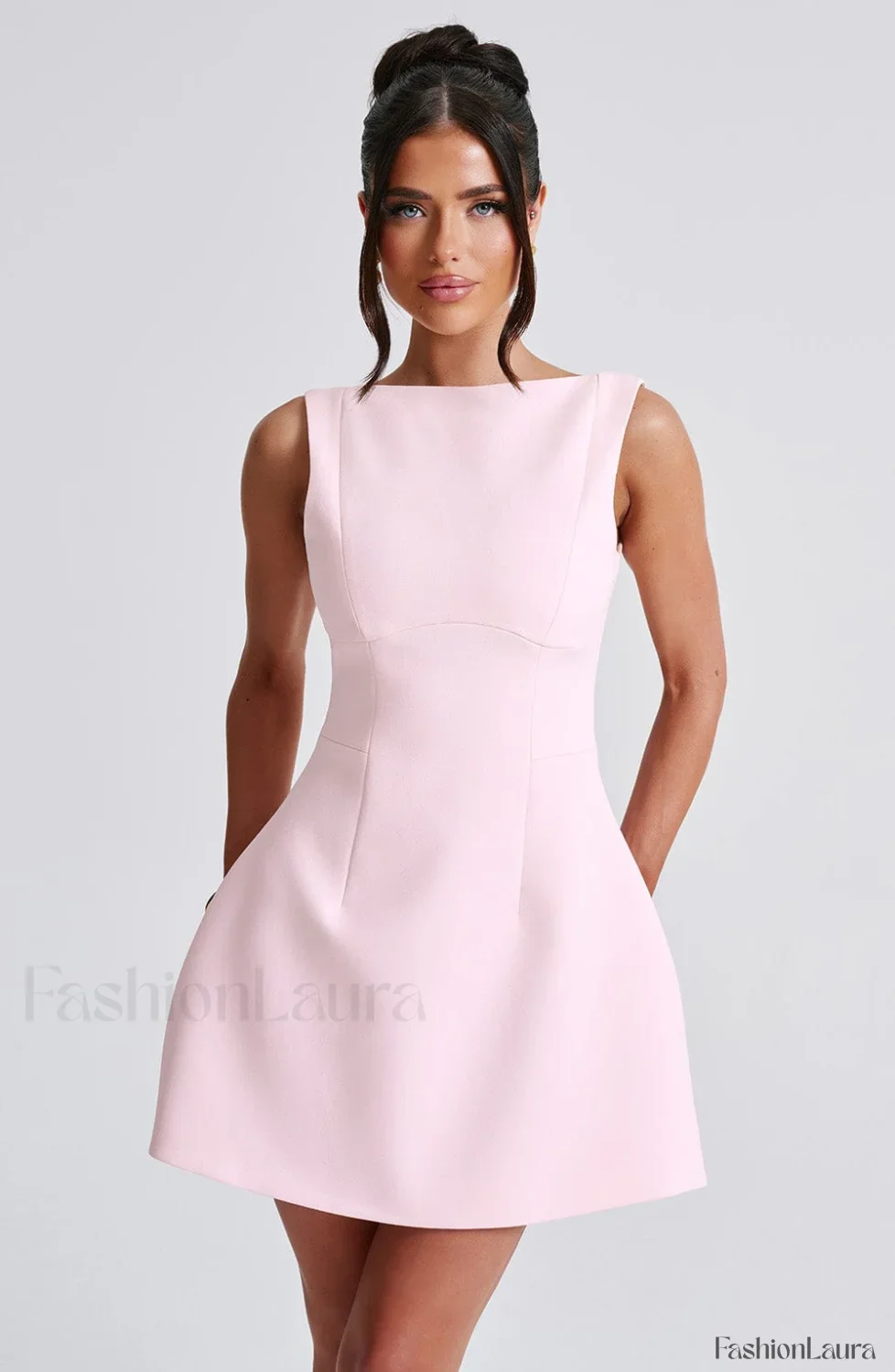 Alana Mini Graceful Dress - Blush - Image 13