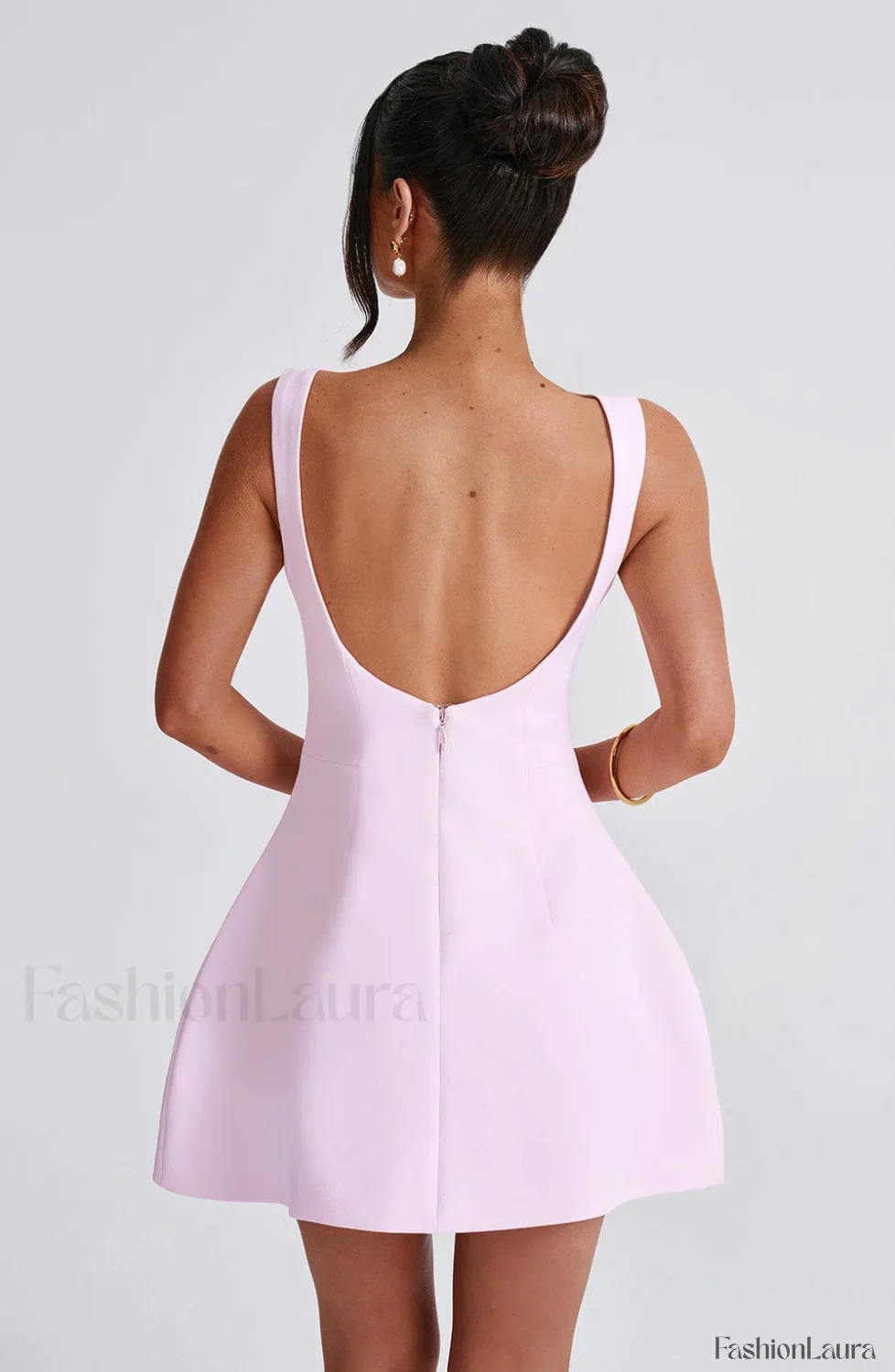 Alana Mini Graceful Dress - Blush - Image 15