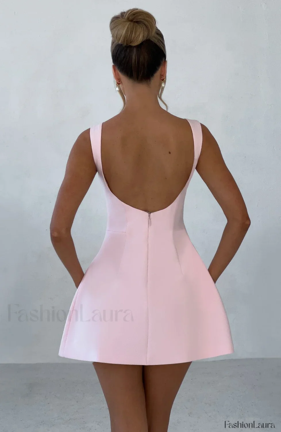 Alana Mini Graceful Dress - Blush - Image 16