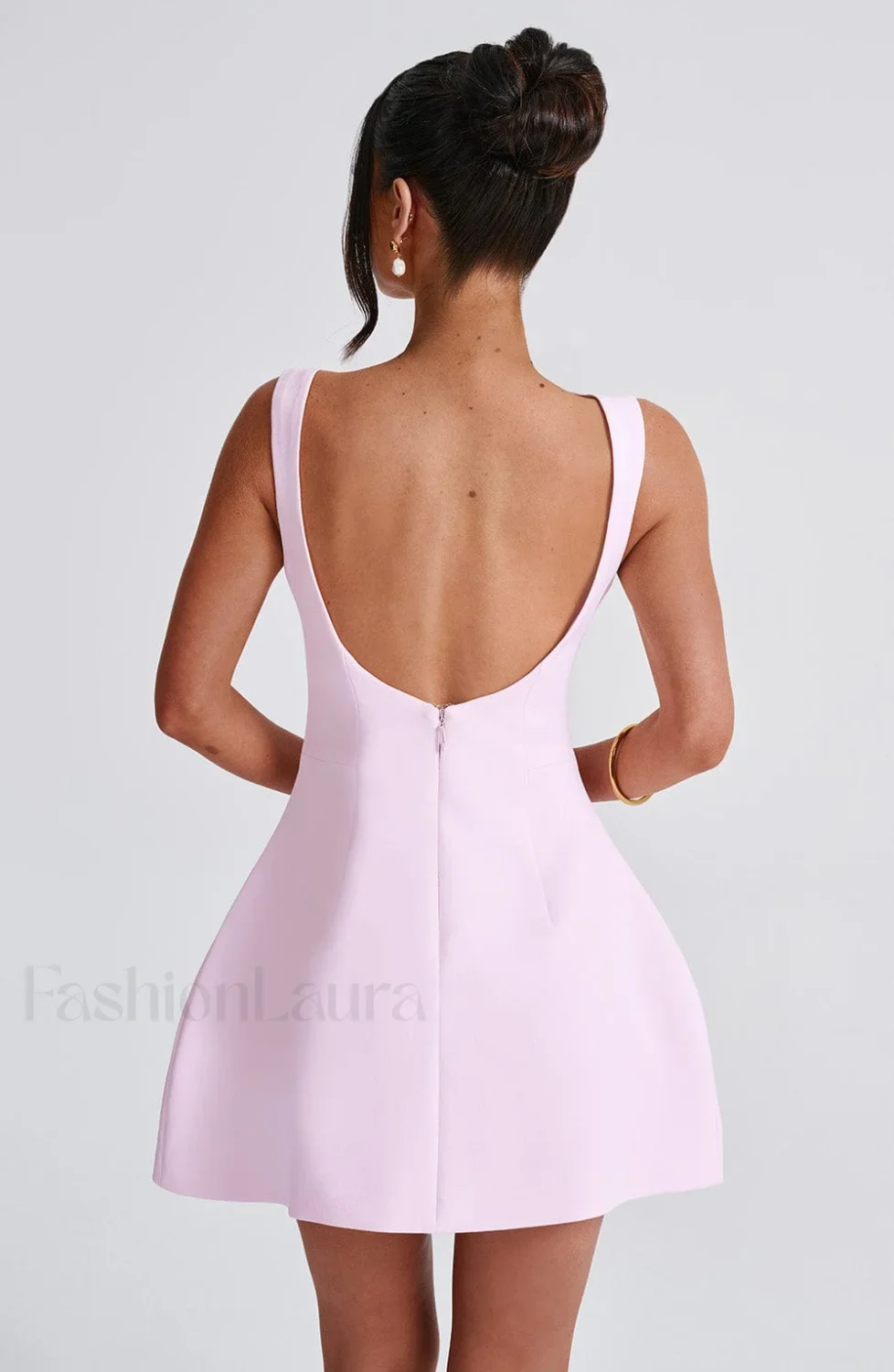 Alana Mini Graceful Dress - Blush - Image 2