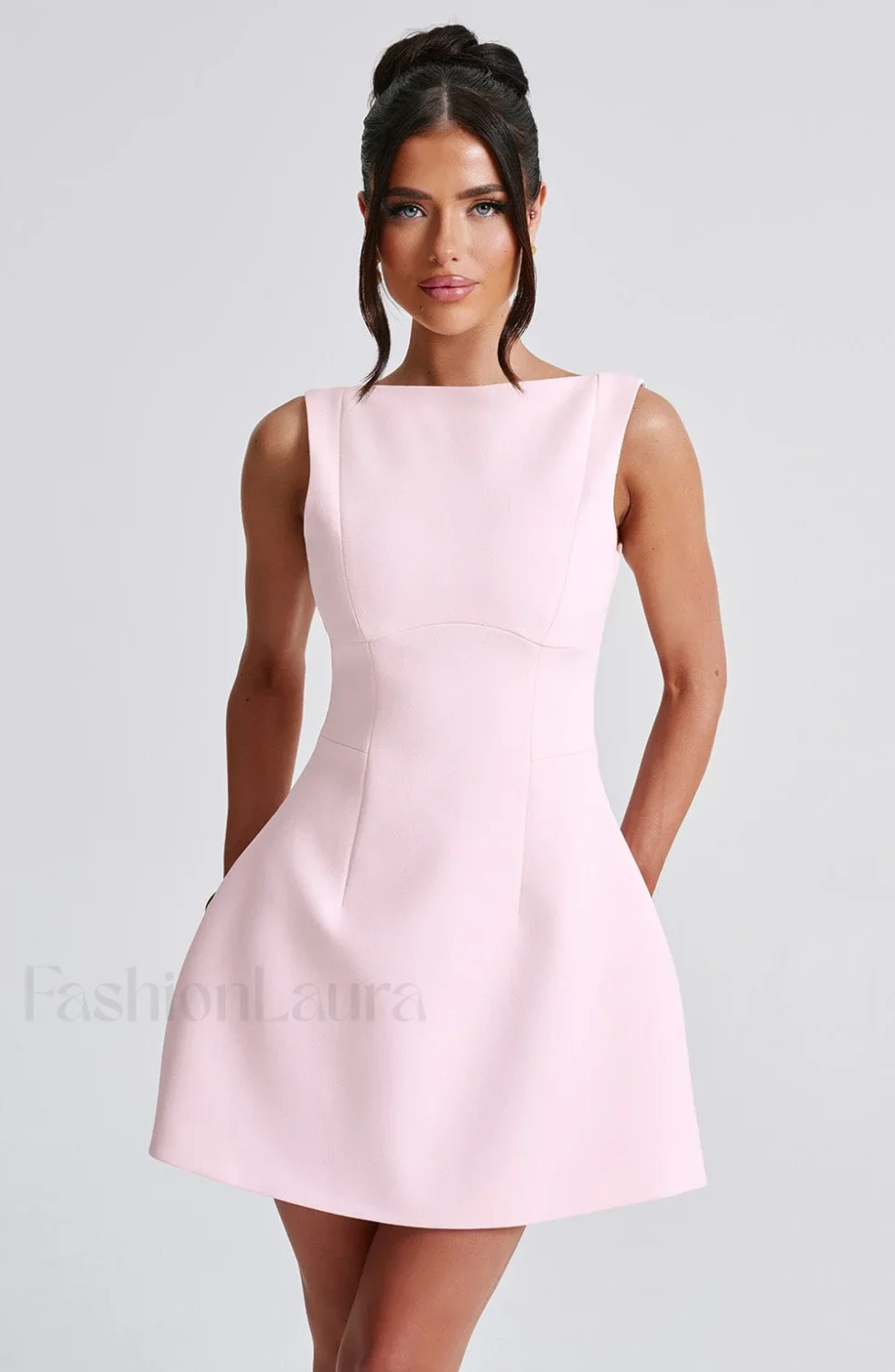 Alana Mini Graceful Dress - Blush - Image 6