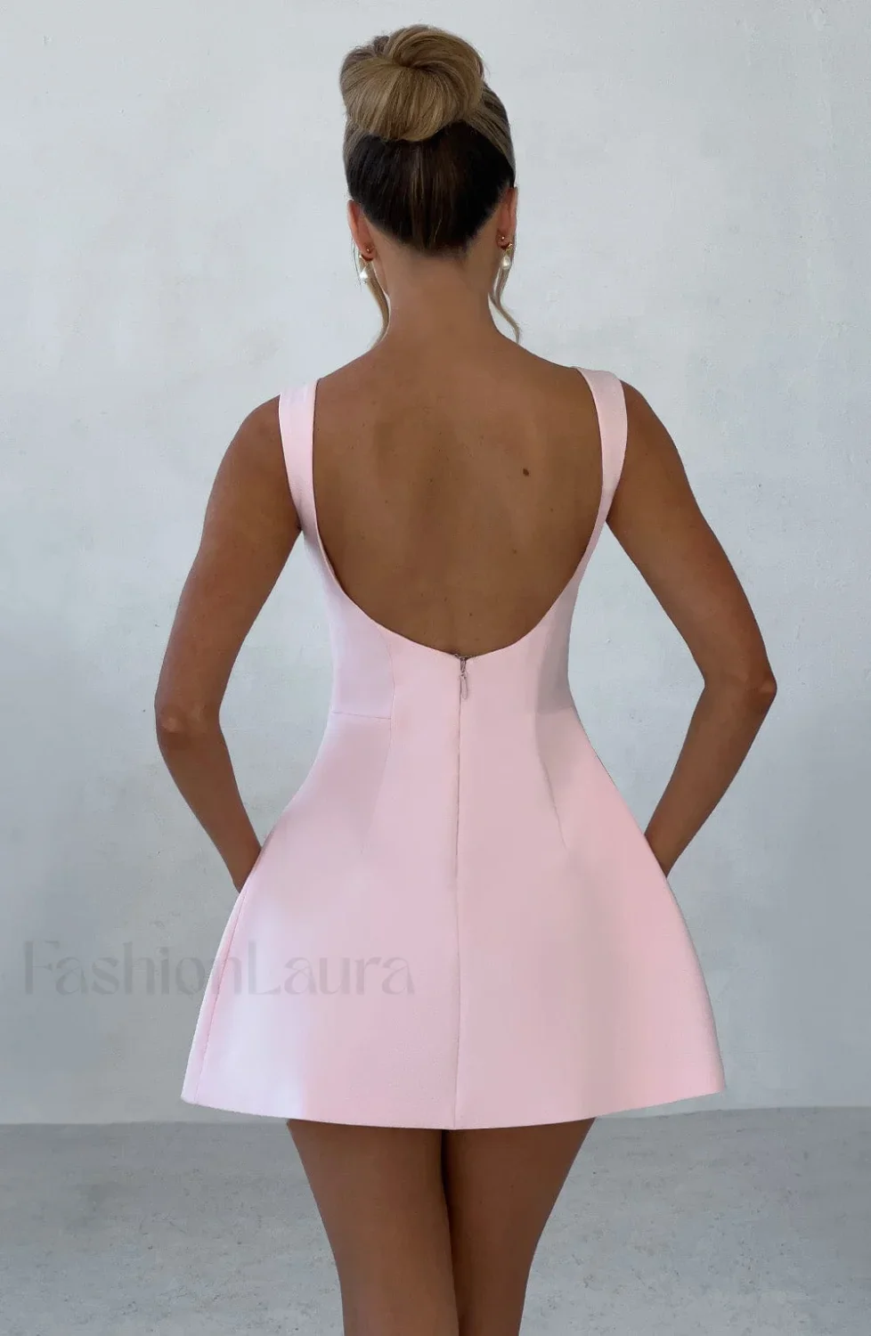 Alana Mini Graceful Dress - Blush - Image 9