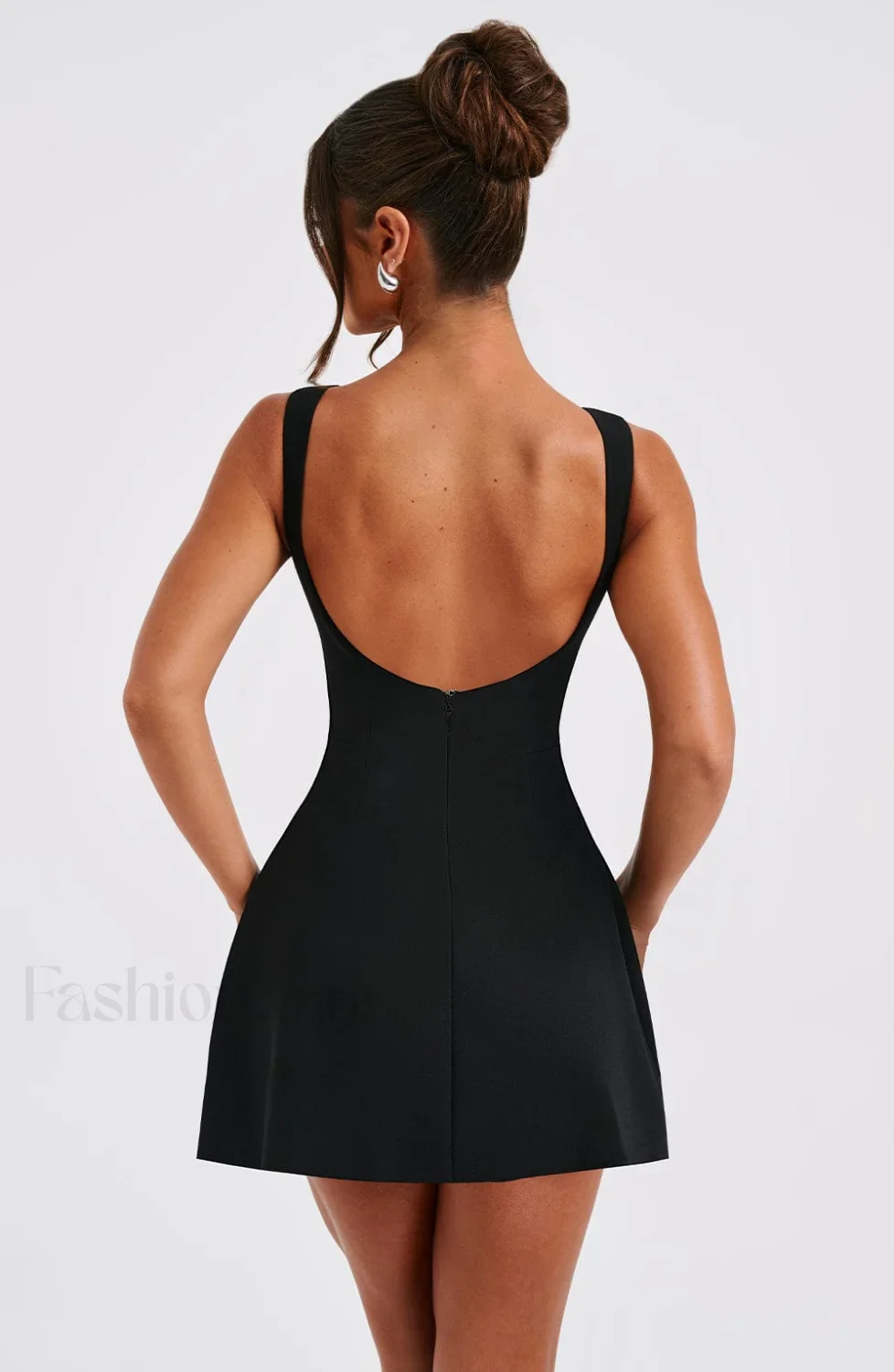 Alana Mini Graceful Dress - Black - Image 2