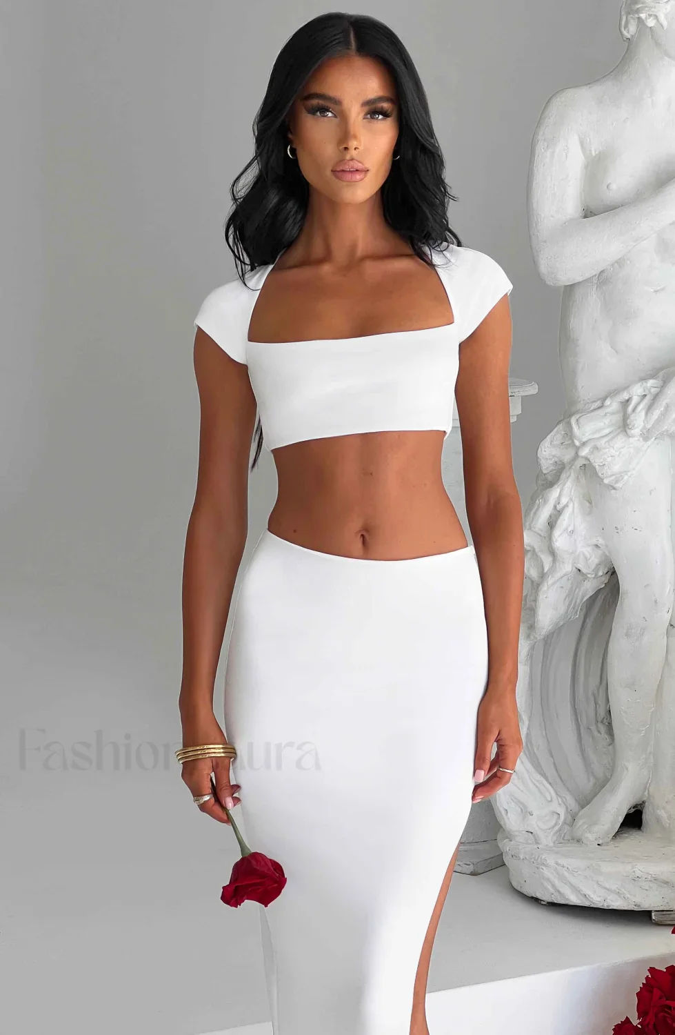 Adorn Maxi Graceful Skirt - Ivory - Image 20