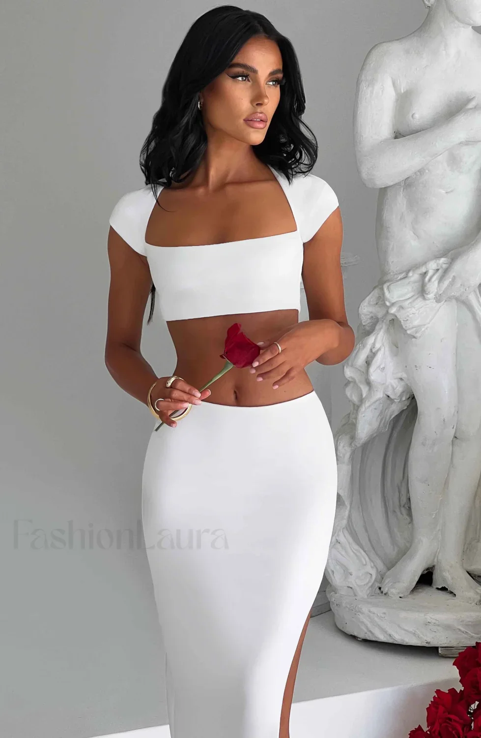Adorn Maxi Graceful Skirt - Ivory - Image 21