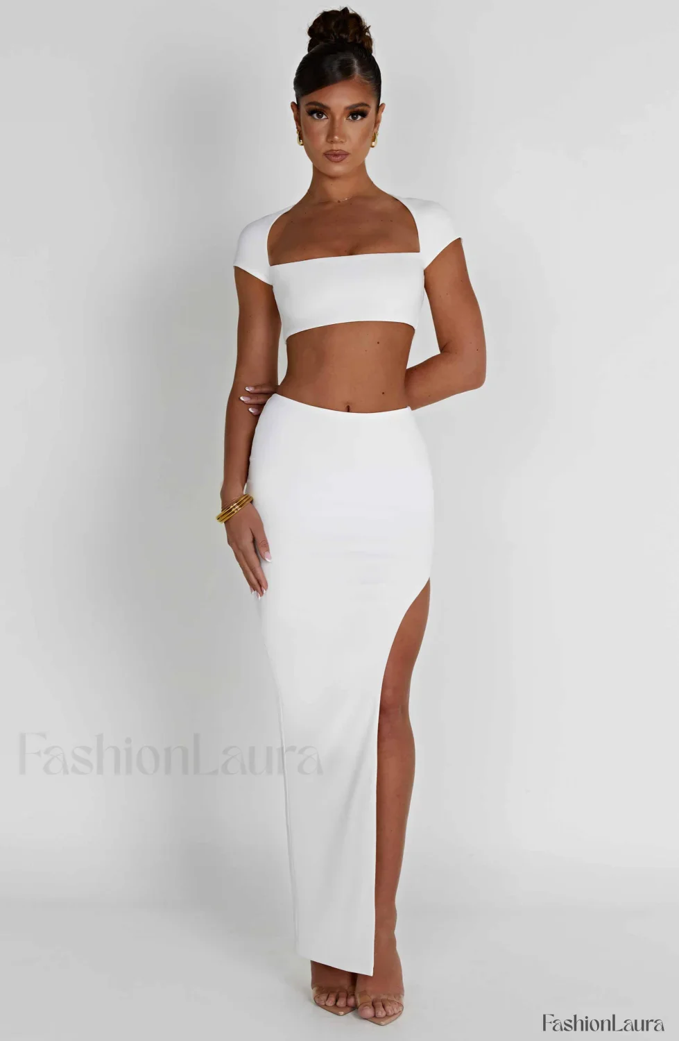 Adorn Maxi Graceful Skirt - Ivory - Image 34
