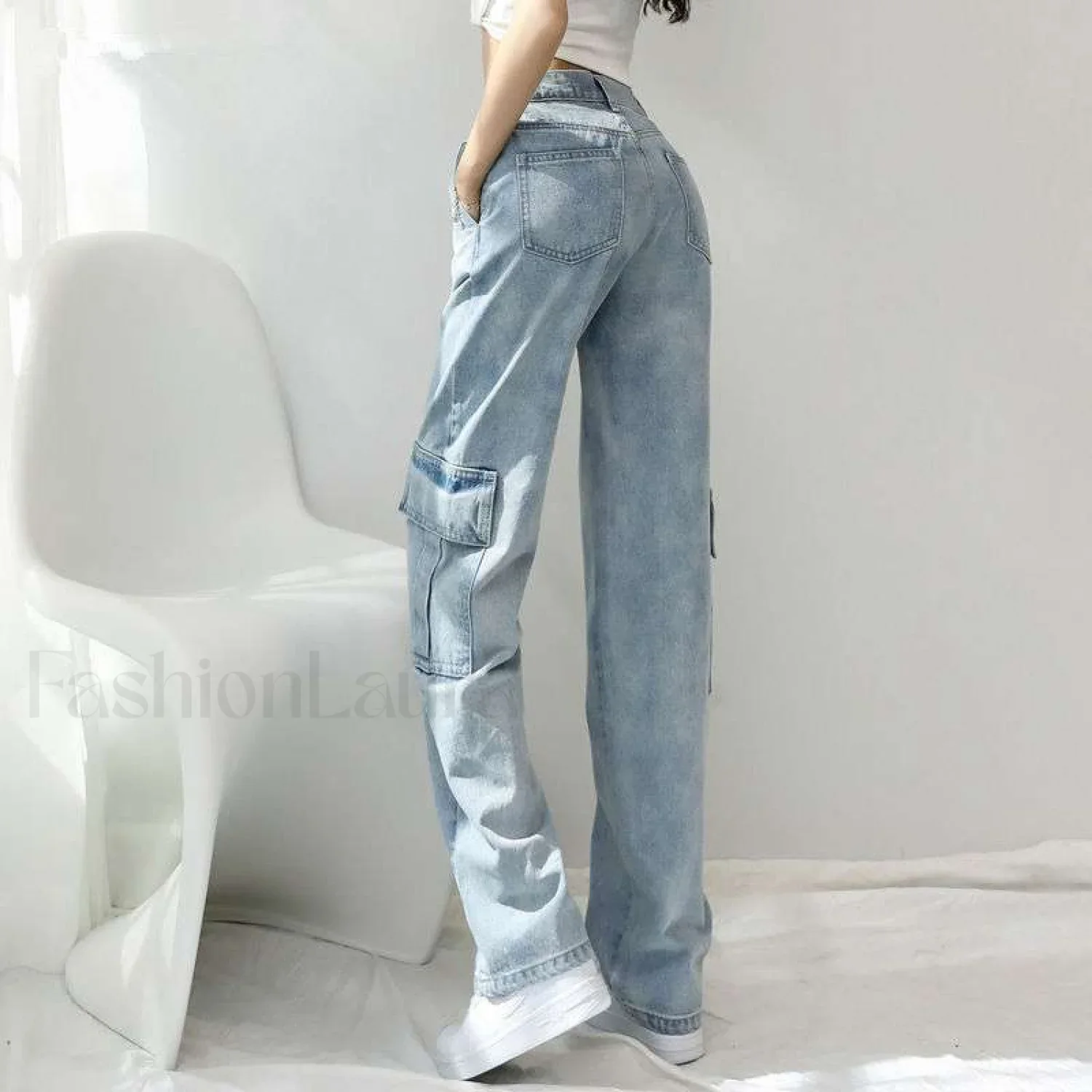 High Street Retro Trendy Loose And Wide Jeans - Image 14