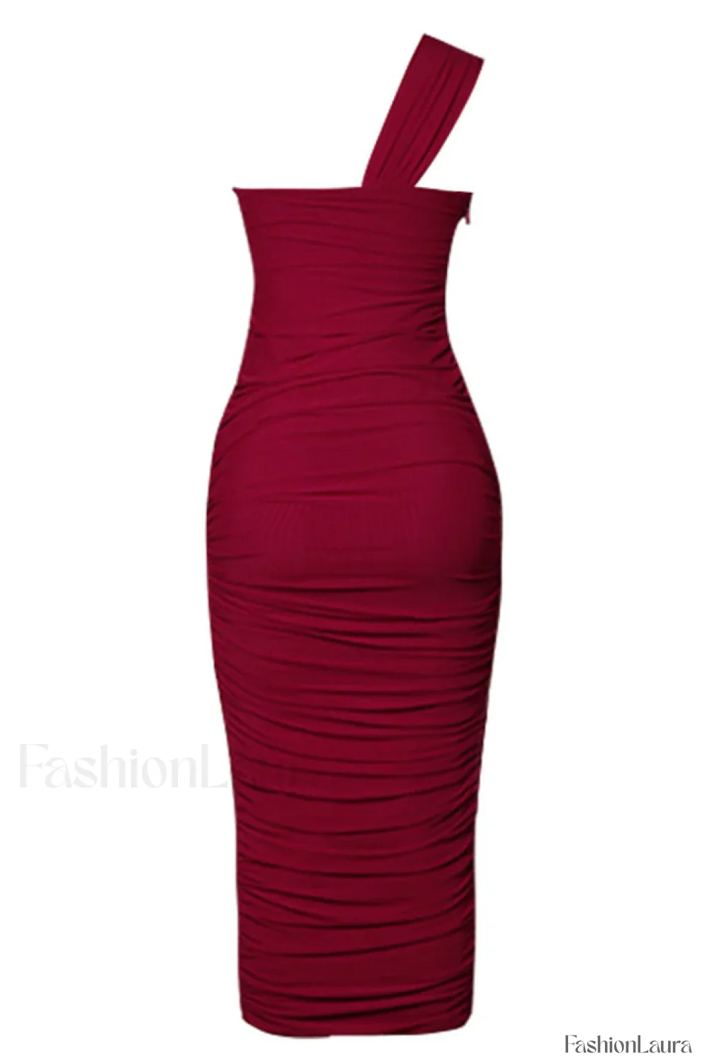 Hanma One Shoulder Charming Pencil Midi Dress - Image 38