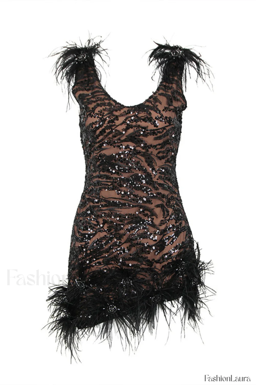 Gina Elegant Black Dress - Image 10