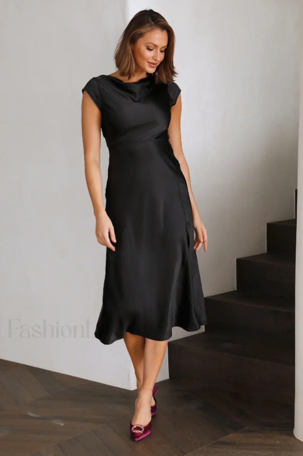 Get In Formation Charming Satin Midi Dress - Image 20