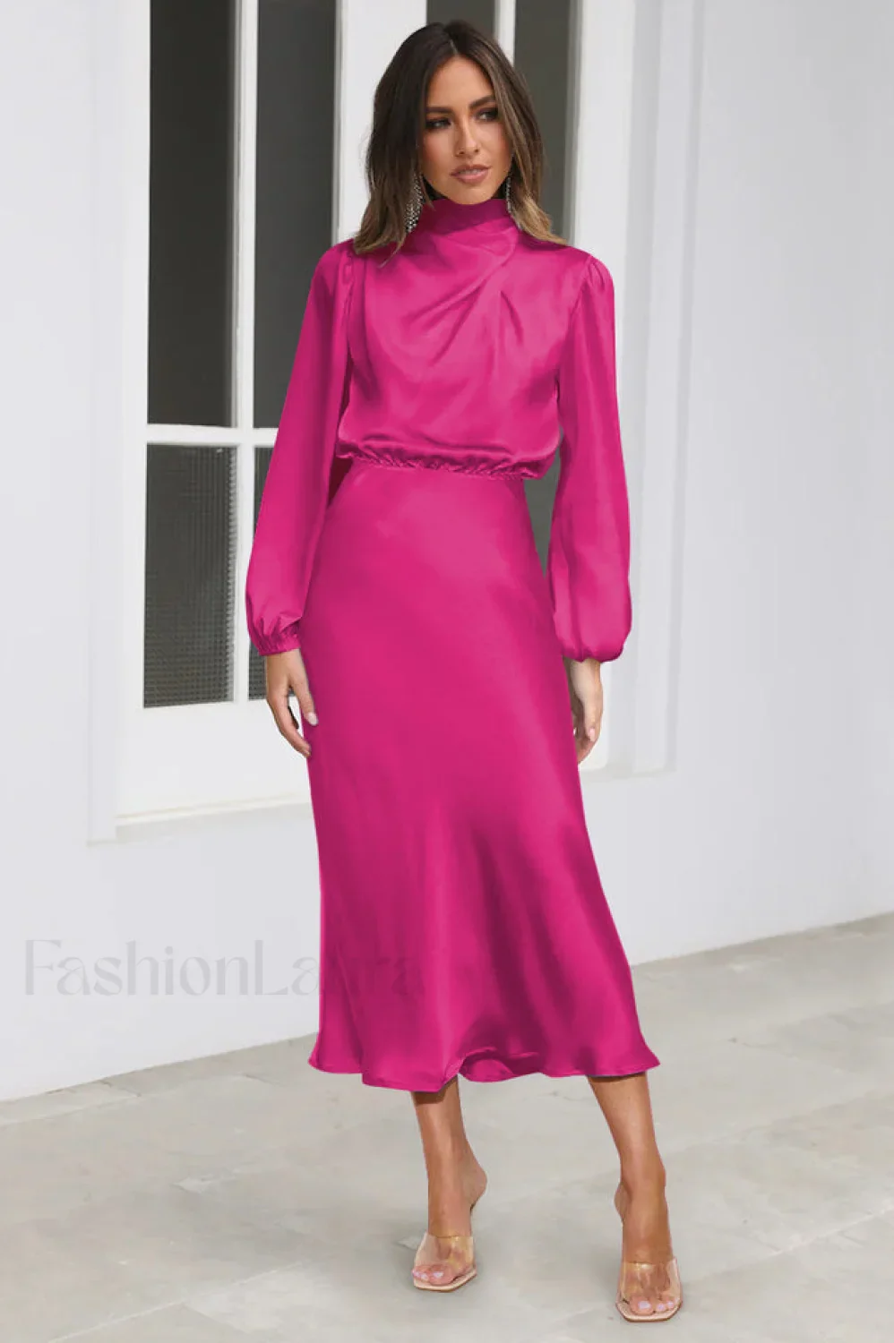 From The Source Charming High Neck Bridal Dress - Image 15
