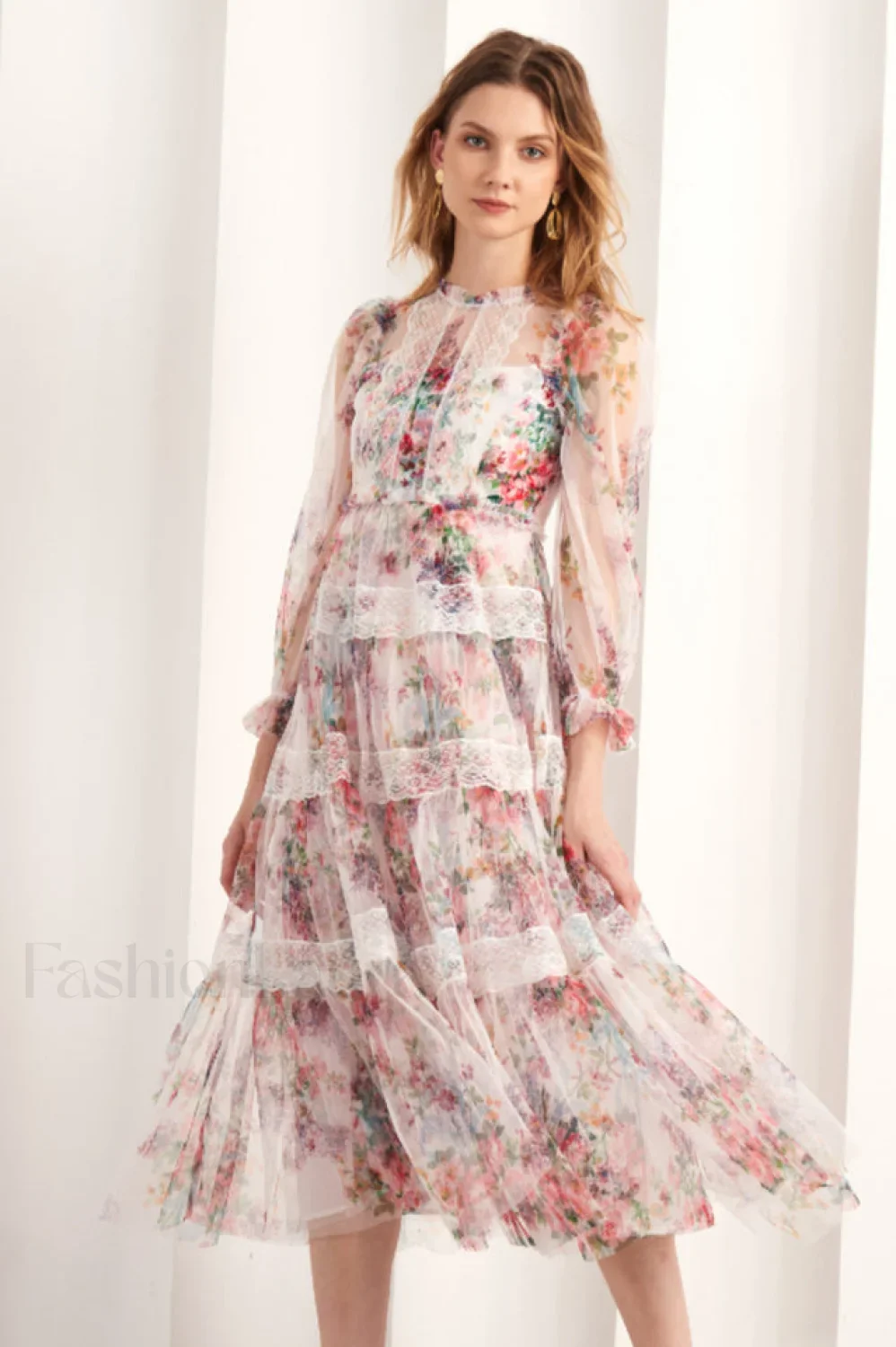 Floral Wonder Stylish Midi Dress - Image 11