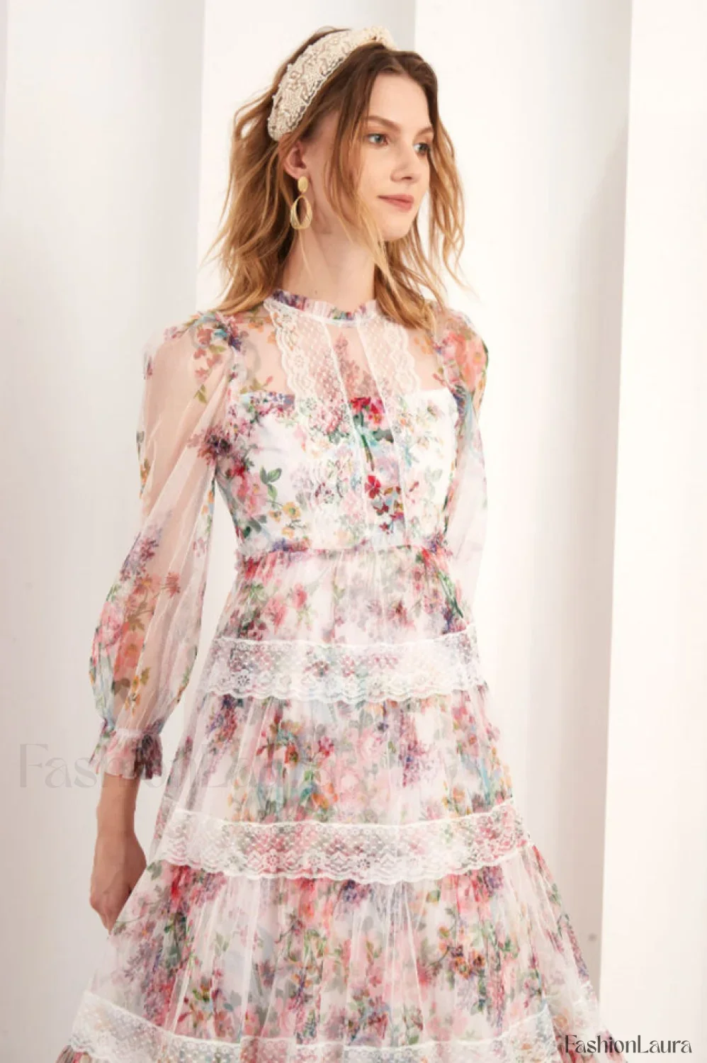 Floral Wonder Stylish Midi Dress - Image 22