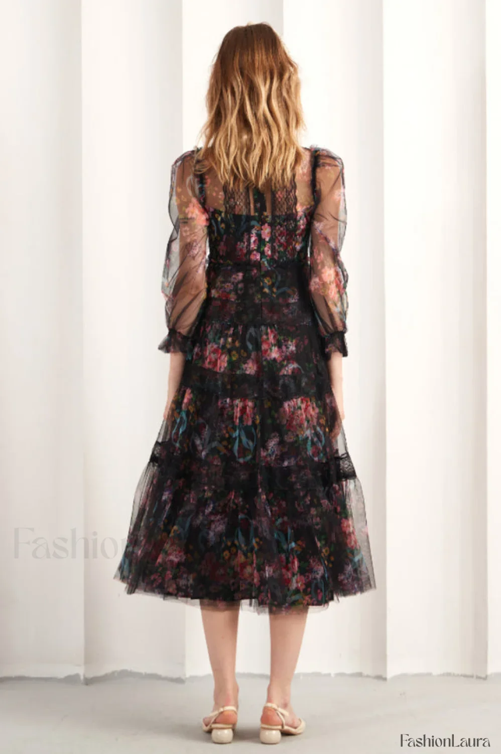Floral Wonder Stylish Midi Dress - Image 25