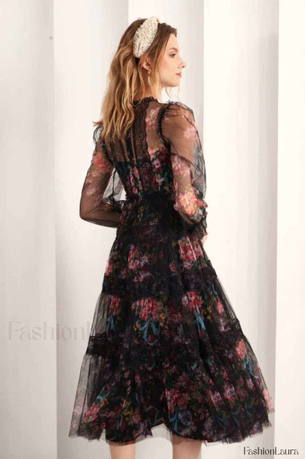 Floral Wonder Stylish Midi Dress - Image 26