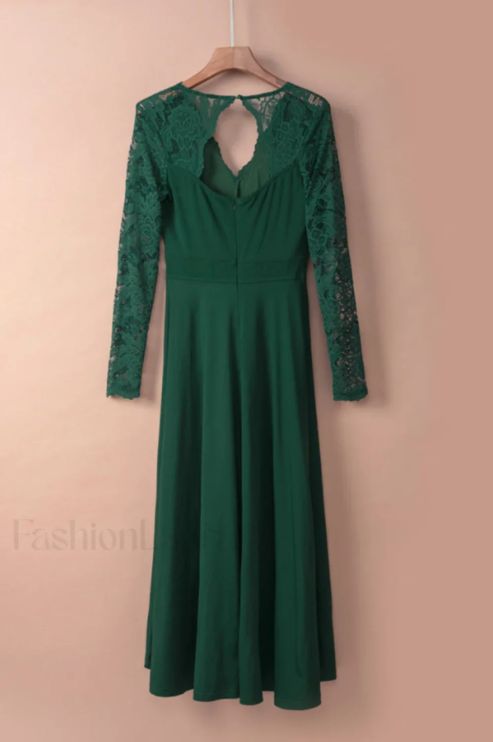 Floral Lace Satin Charming Maxi Prom Dress - Image 12