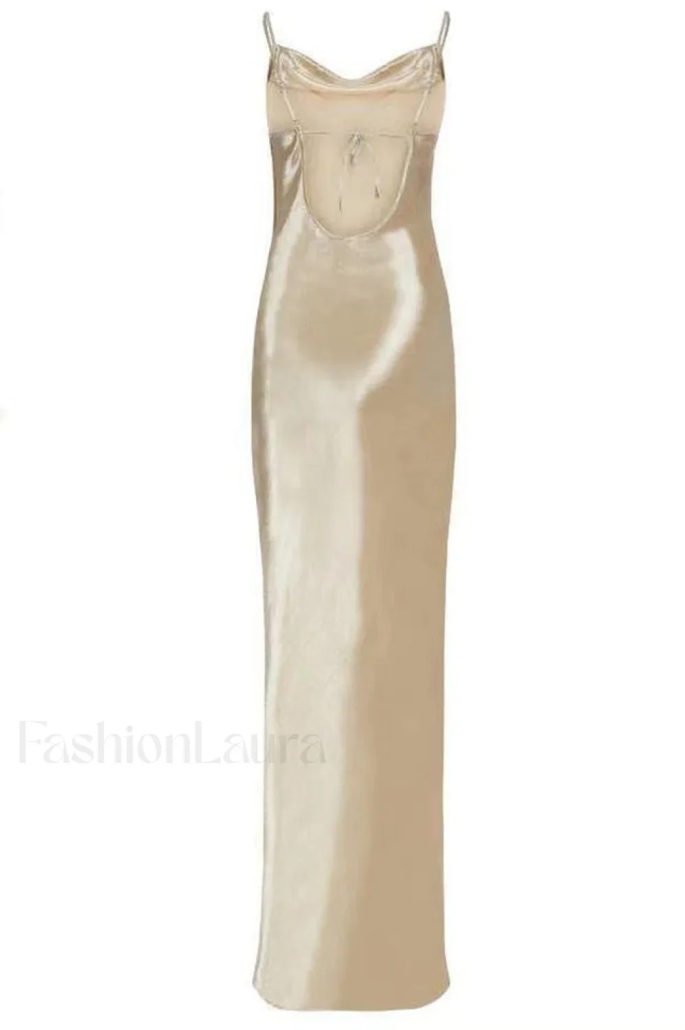 Emily Metallic Stylish Gold Maxi Dress - Image 13