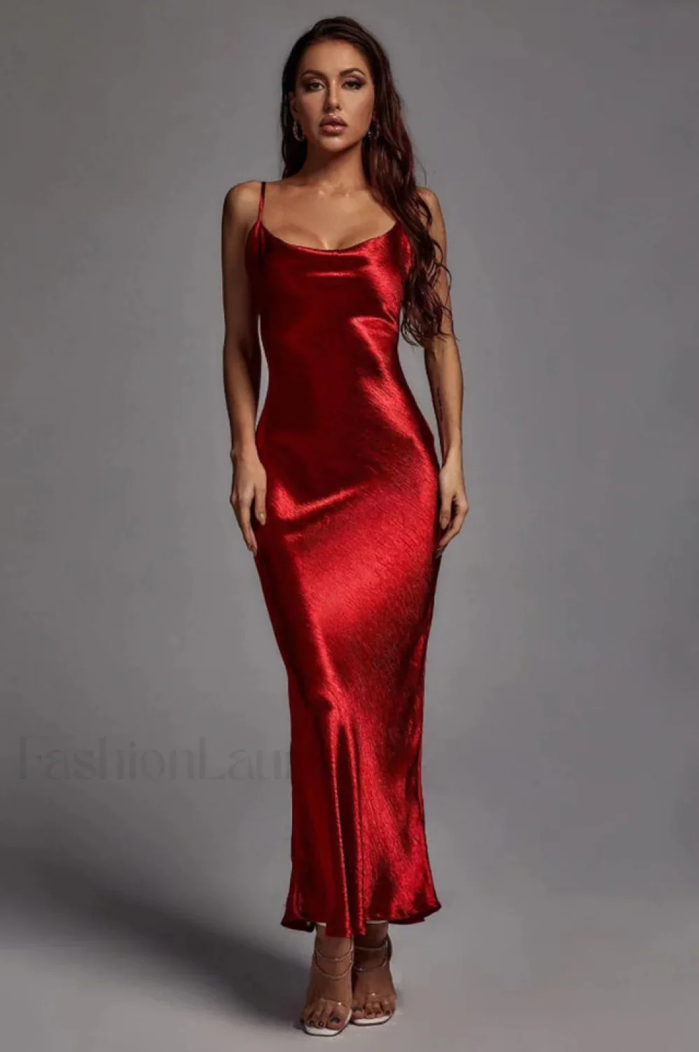 Emily Metallic Stylish Gold Maxi Dress - Image 5