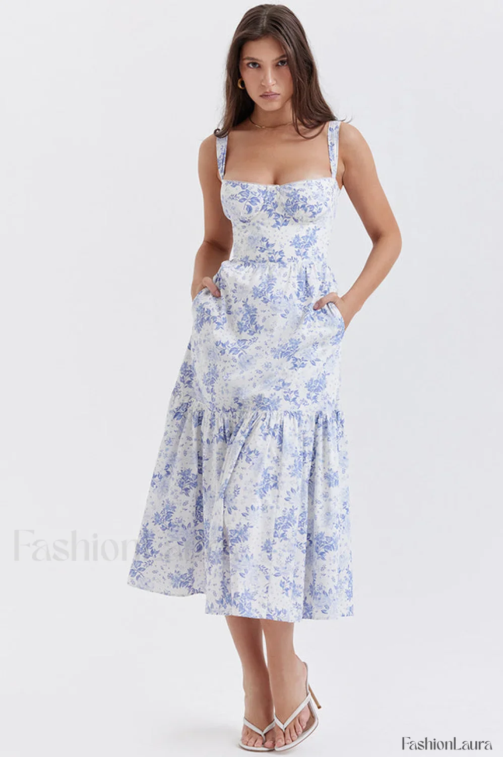 Elia Floral Stylish Midi Sundress - Image 50