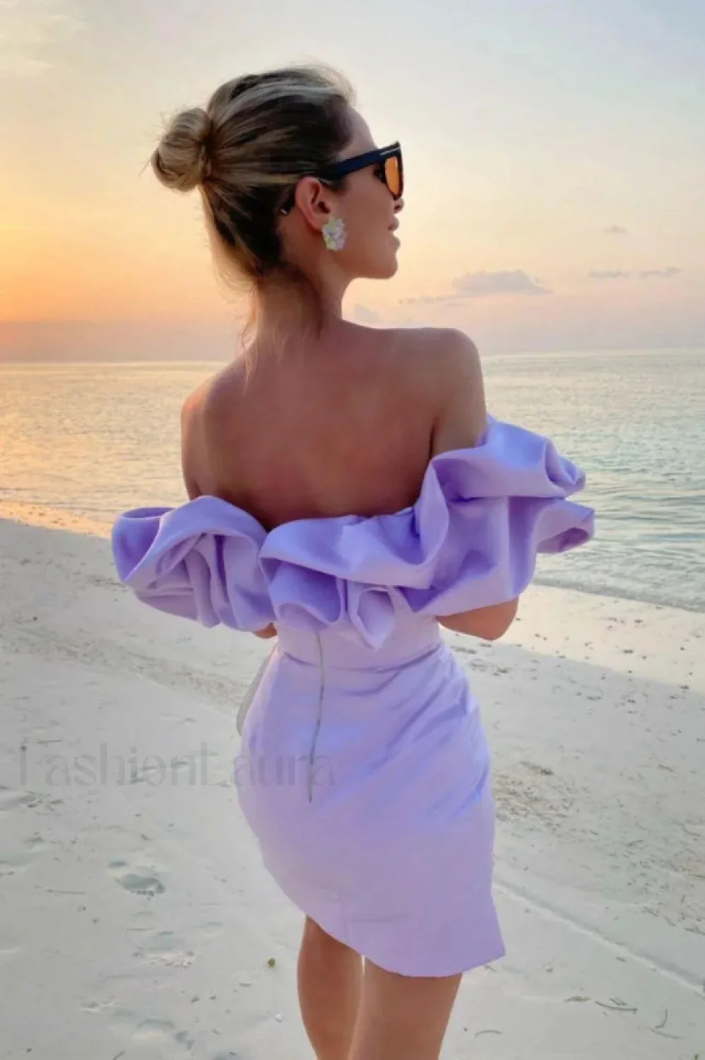 Elastic Mystic Stylish Satin Dress - Image 32