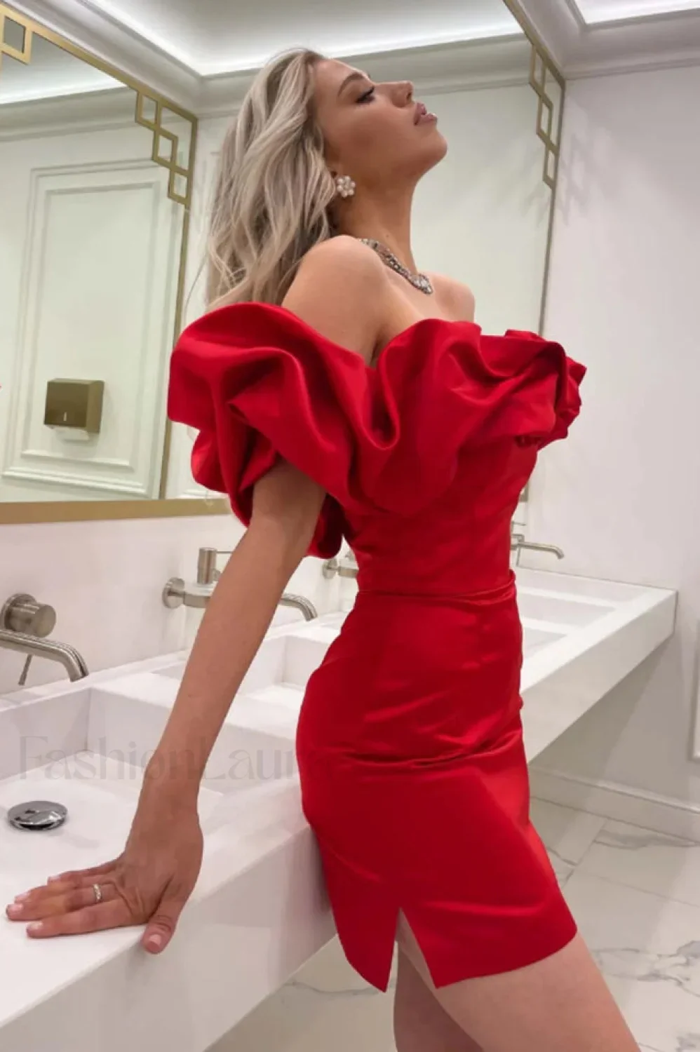 Elastic Mystic Stylish Satin Dress - Image 34