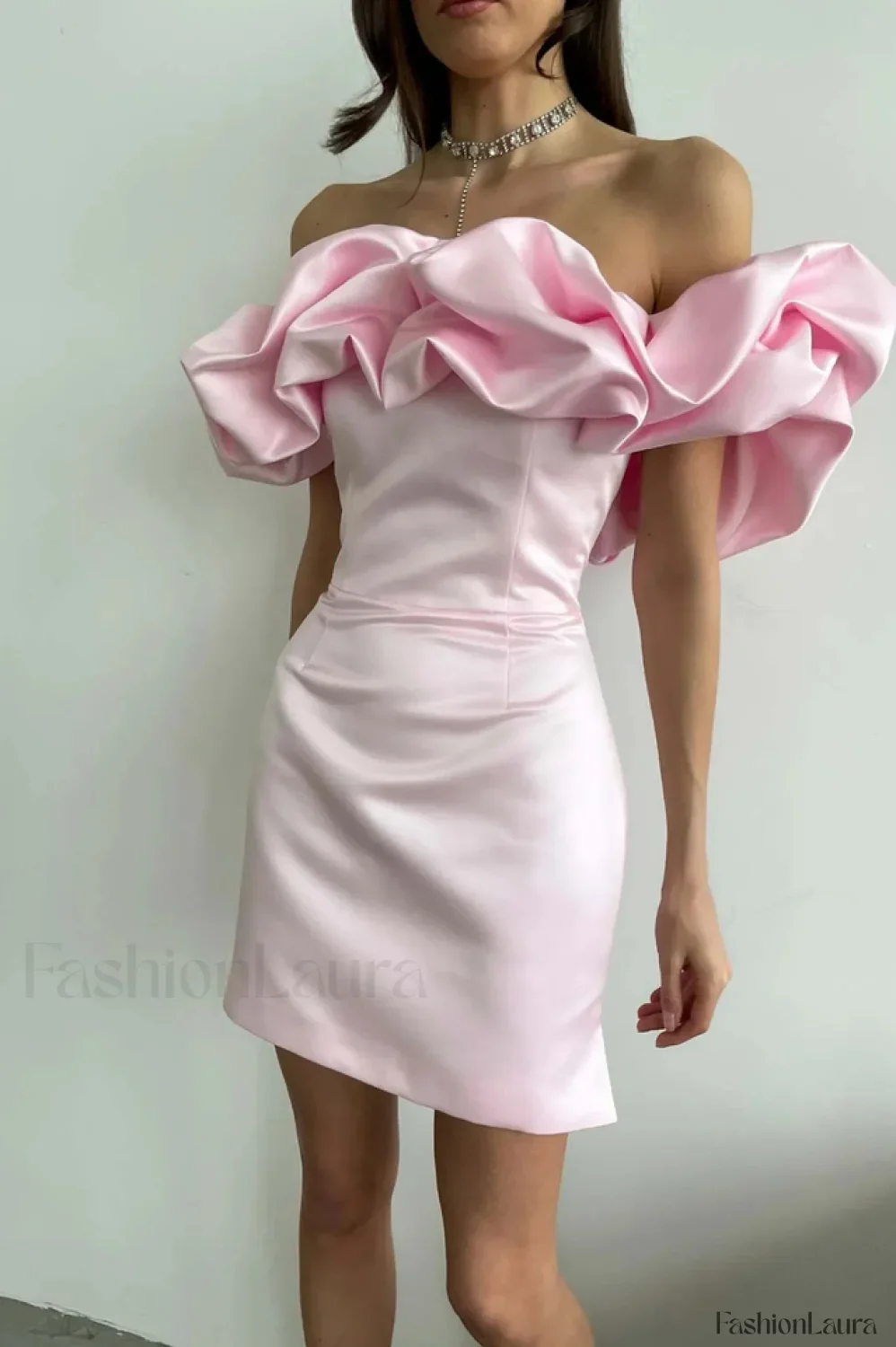 Elastic Mystic Stylish Satin Dress - Image 50