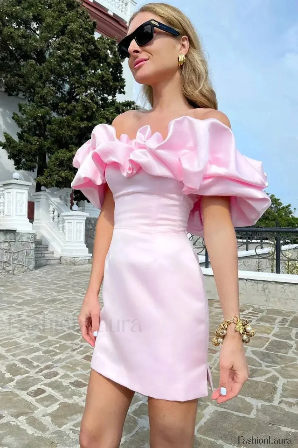 Elastic Mystic Stylish Satin Dress - Image 51