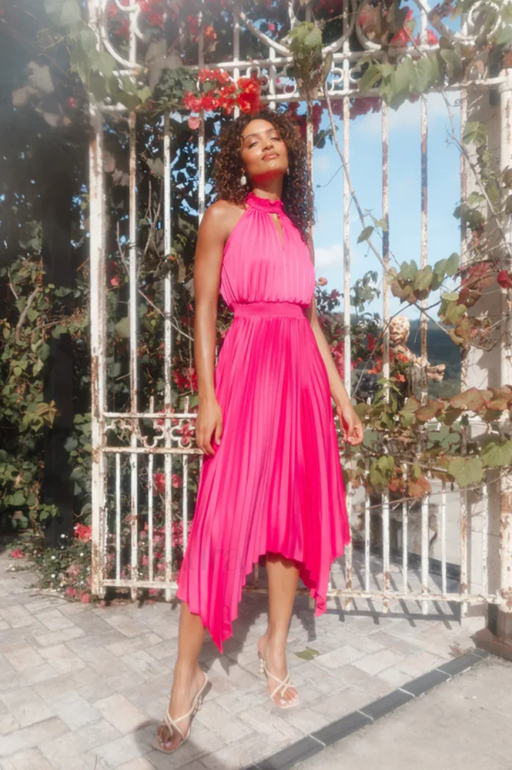 Dominique Elegant Midi Dress - Image 43