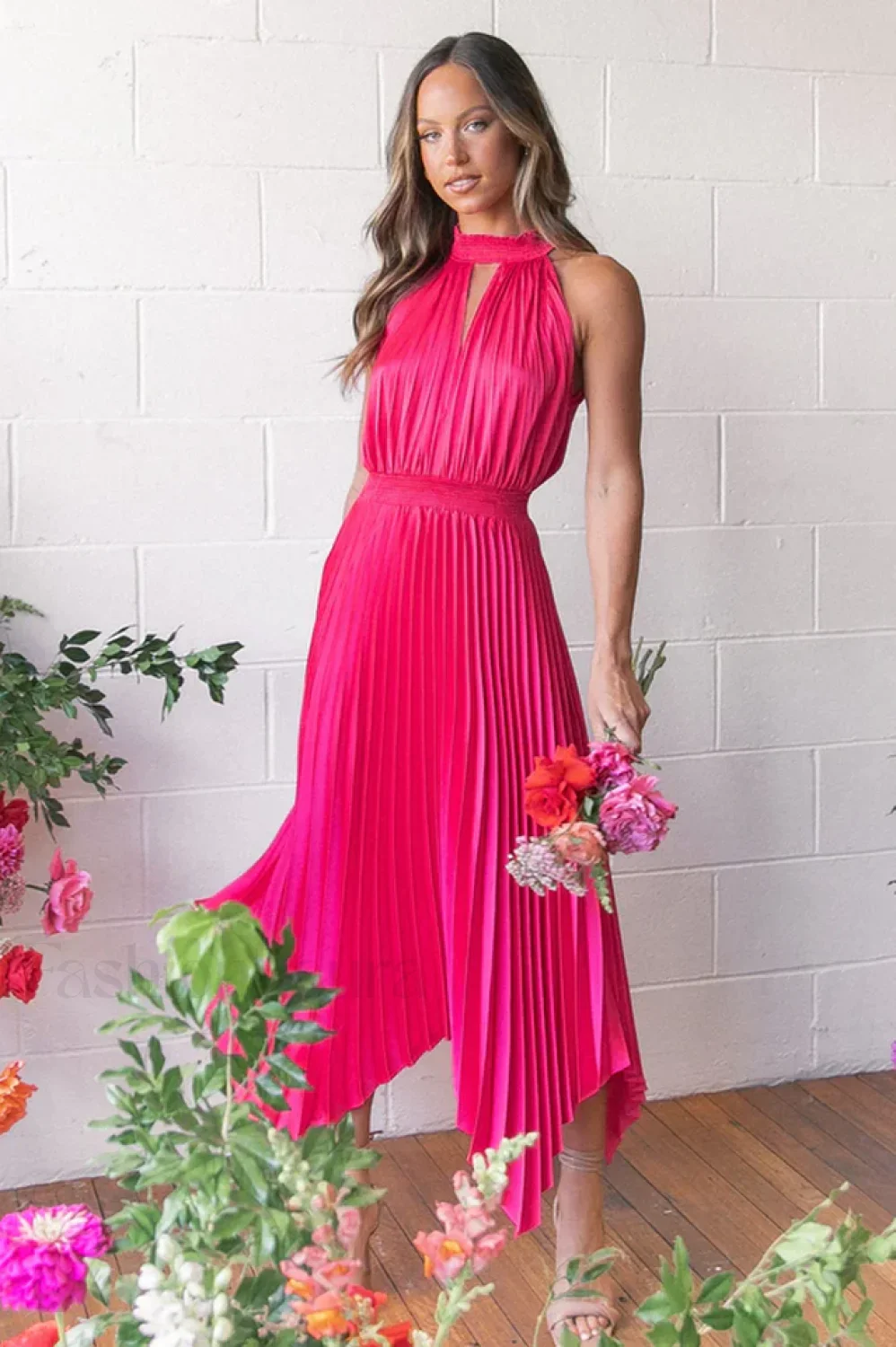 Dominique Elegant Midi Dress - Image 45