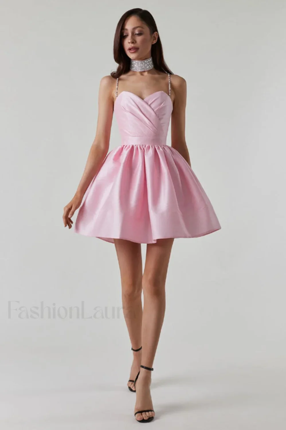 Diamond Elegant Suspender Mini Dress - Image 17