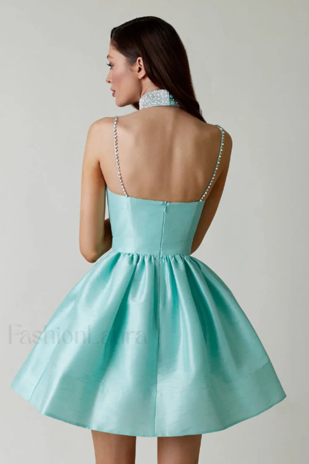 Diamond Elegant Suspender Mini Dress - Image 2