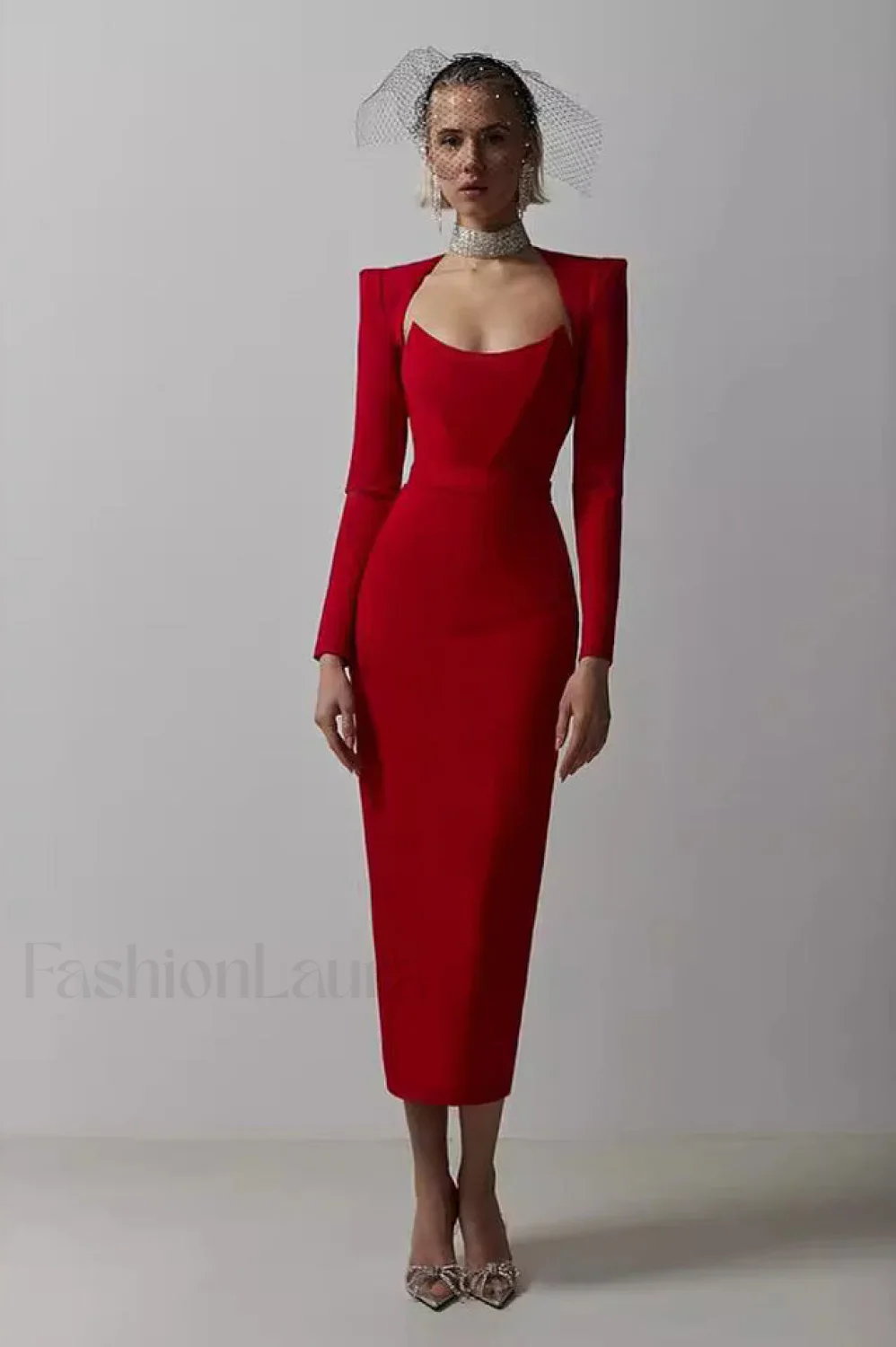 Delilah Bandage Stylish Midi Dress - Image 7